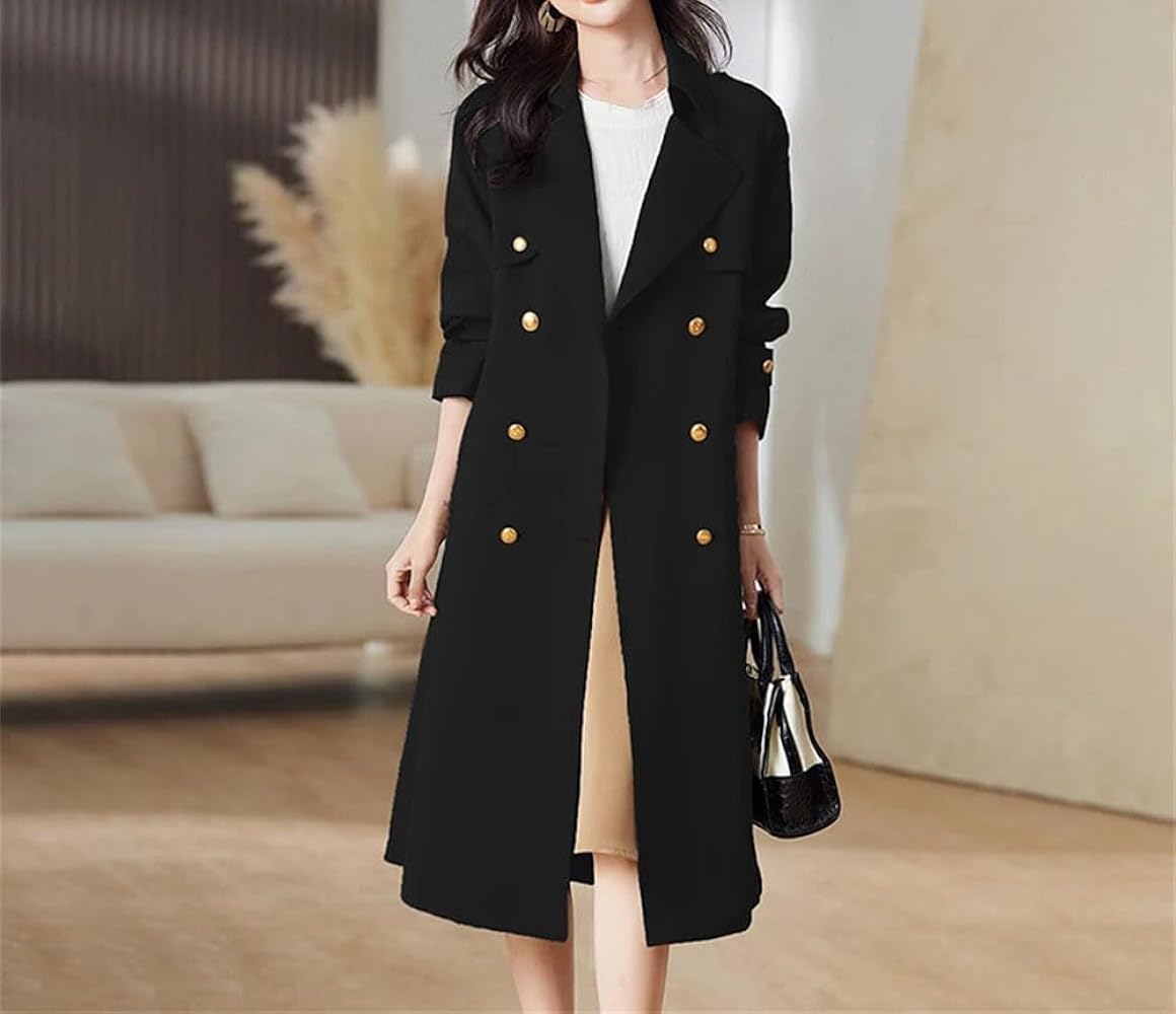 【美品】UN3D. TUCK SHOULDER MIDDLE COAT 36 Mid Length Notched Collar Wrap Warm Taupe Coat | SENTALER